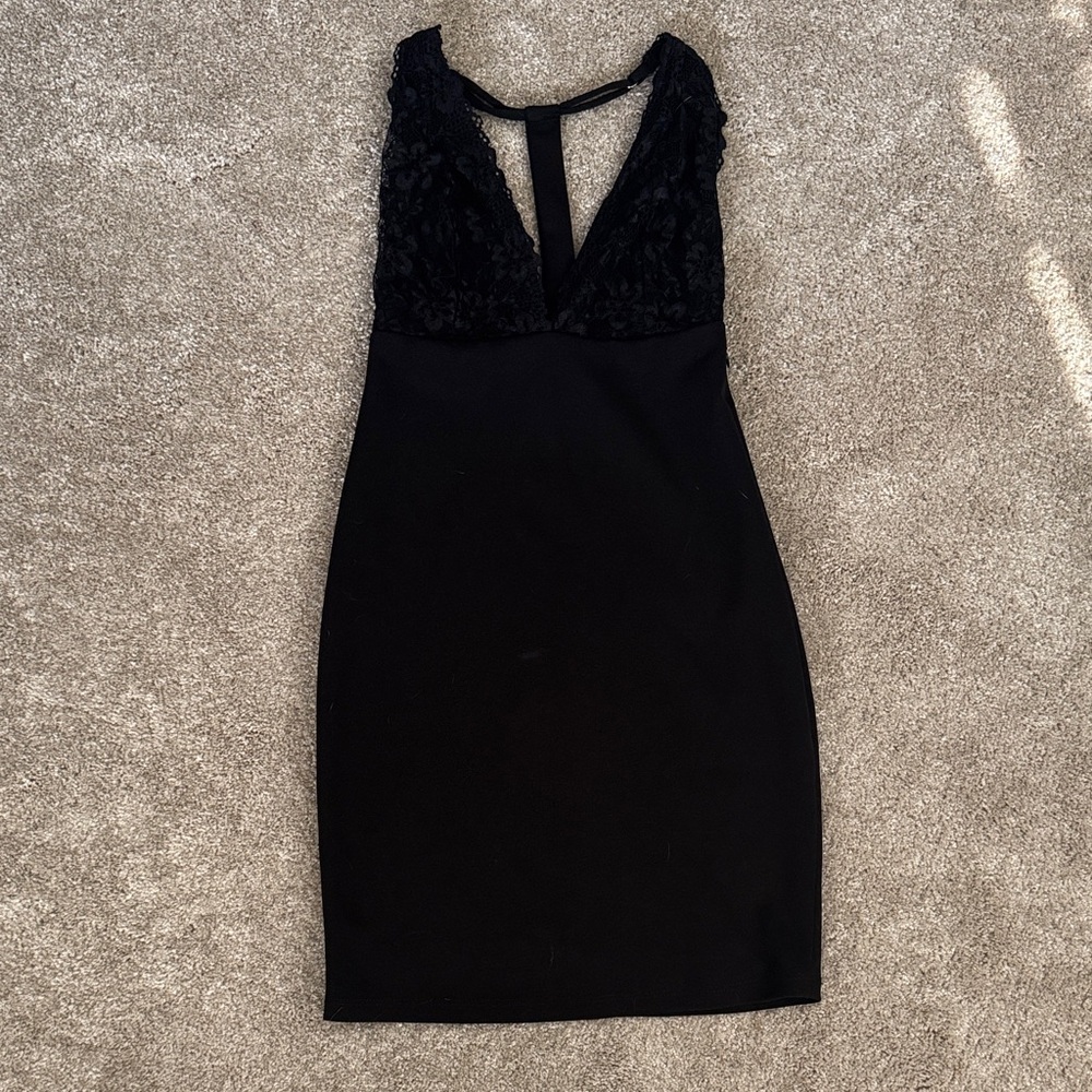 Black Lace Top Dress
